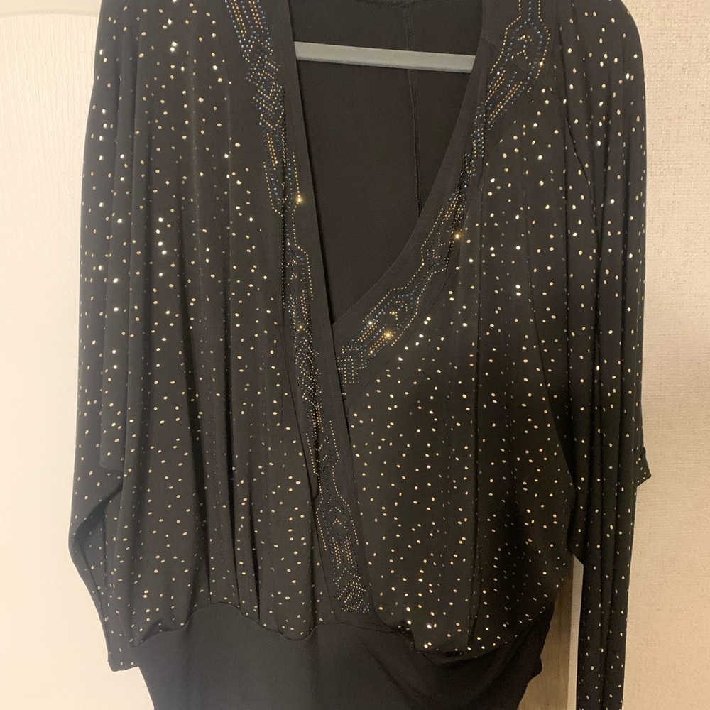 Elegant Black Beaded Blouse